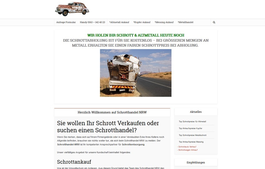 Schrotthandel Essen kümmert sich um ihre Schätze Schrotthandel Essen kümmert sich um ihre Schätze
