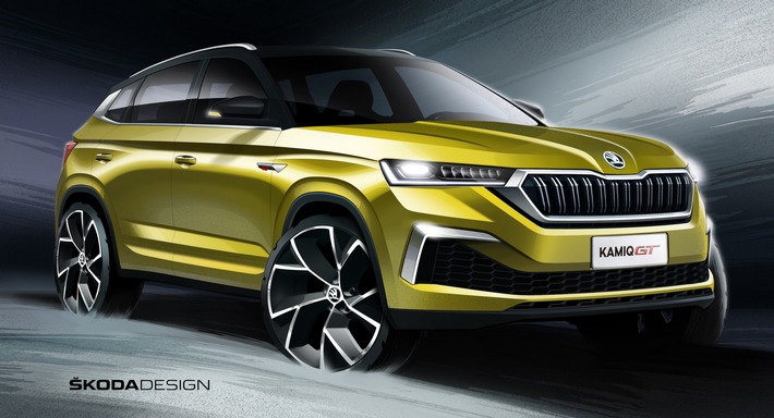SKODA zeigt Designskizzen des neuen SUV-Coupés KAMIQ GT für China Auto News | CarPr.de