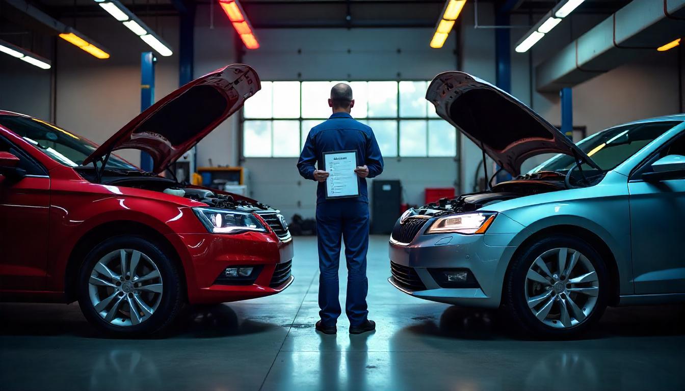 Motorschäden durch frühzeitige Wartung vermeiden Vergleich zwischen gepflegtem und defektem Motor zur Darstellung von Vorsorge gegen Motorschäden